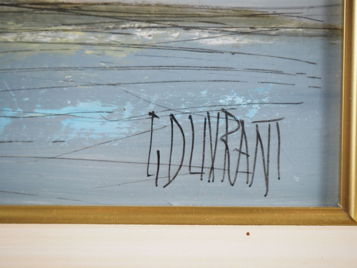 Gérard GOUVRANT. "le bras de mer" Huile sur toile, signée en bas à dro