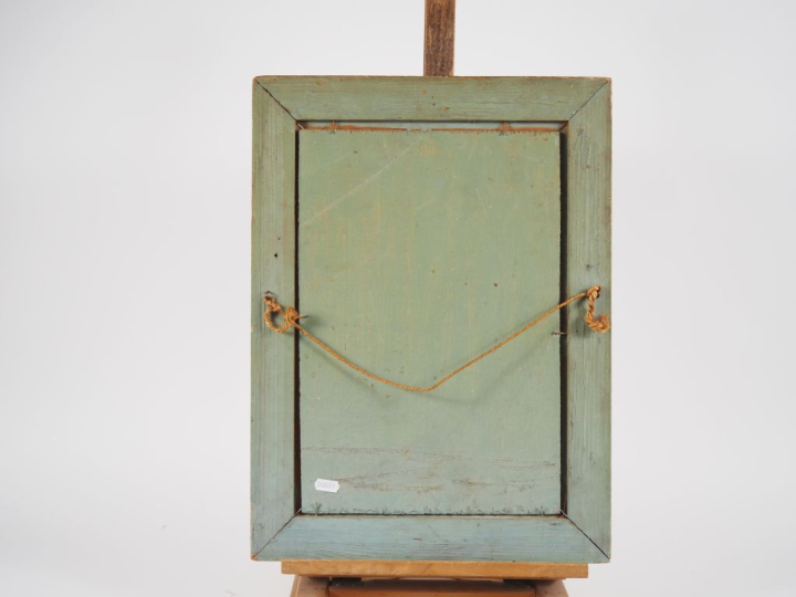 Jean GUY.  "maison et jardin méridionaux" Huile sur panneau, signée en