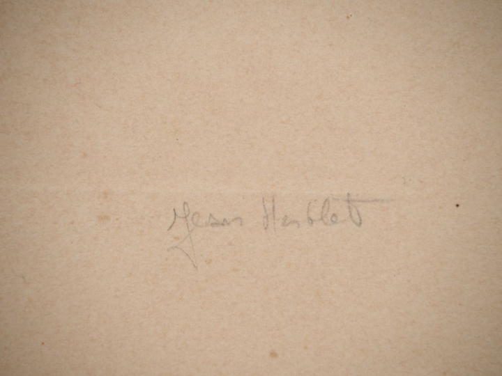 Jean HERBLET.  "les pointers" 2 eaux fortes en couleurs