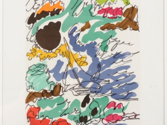 Vente aux enchères LAPIQUE.  "hommage à Raoul Duffy" Lithographie