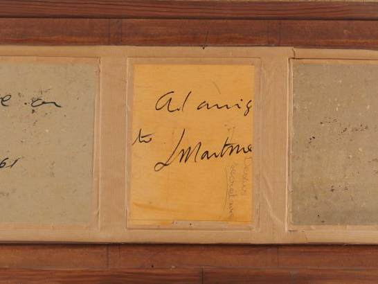 Josep MARTINEZ LOZANO.  "portraits" Tryptique signé Dim. du cadre : 96