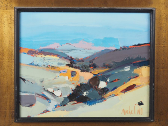 Vente aux enchères Michel NO.  "paysage"  Huile sur toile, signée en bas à droite  Dim. 3