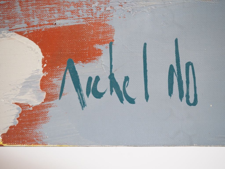 Michel NO.  "paysage" Huile sur toile, signée en bas à droite Dim. 80 