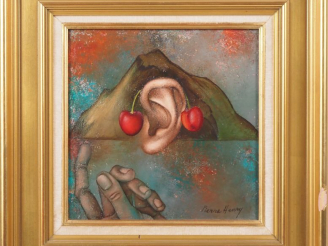 Vente aux enchères PIERRE HENRY. "le symbolisme de l'oreille" Huile sur toile, signée en 