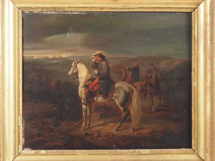 RIOL D'après Beaucé "officiers de cavalerie sur le champ de bataille" 