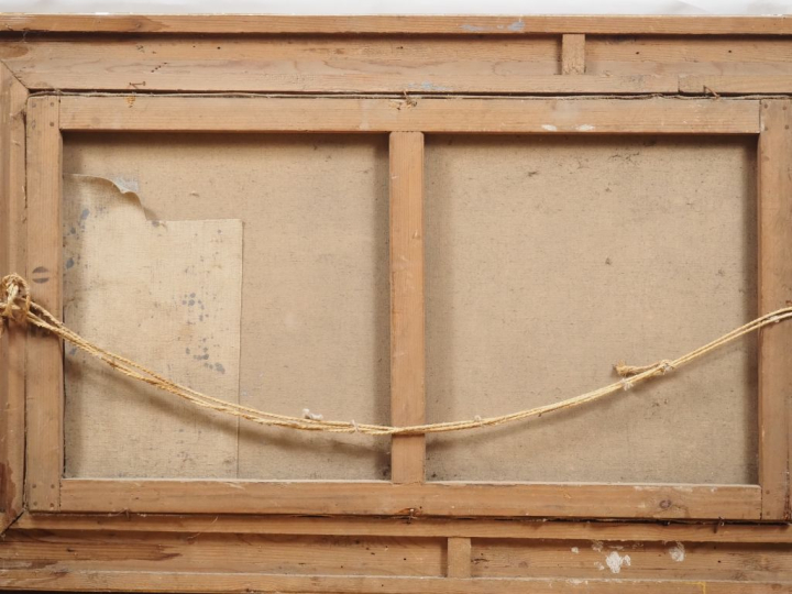 A. RIVAL.  "L'étang de Bages" Huile sur toile, signée en bas à gauche 