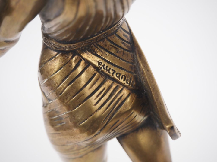 GUIRANDE. "danseuse Art Déco" Sculpture en bronze Signée H. 35 cm