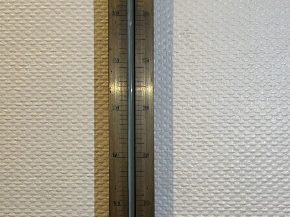 EON à Paris. Thermomètre à vapeur. Signé. L. 96 cm On y joint un barom
