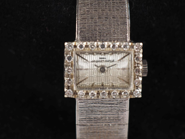 JAQUET-DROZ Montre bracelet de dame, boitier et bracelet en or blanc 7