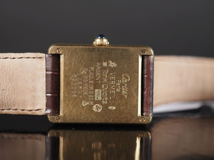 CARTIER, Must N° 108597 Montre bracelet, modèle Tank. Boitier en argen