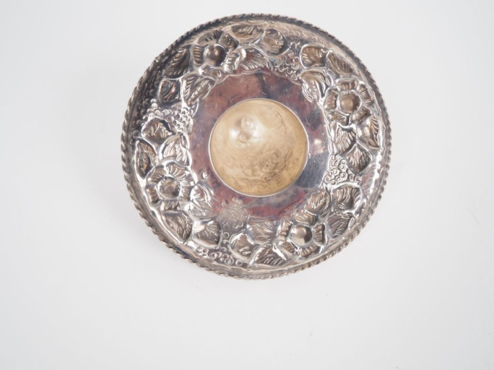 Sujet mexicain en argent 925, "Sombrero". Dim. 4,5 x 10 cm. Poids. 36 