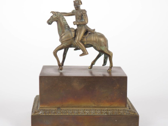 Vente aux enchères Encrier fin XIXème - début XXème figurant "Napoléon à cheval". Dim. 16