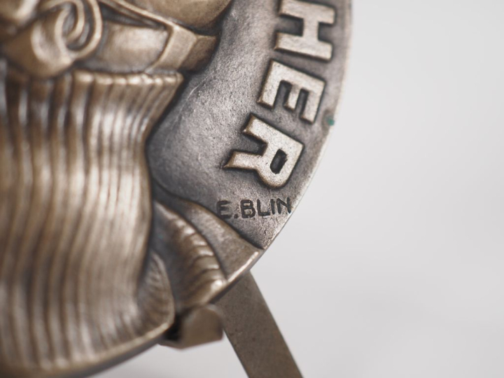 Edouard Pierre BLIN. 4 plaques ou médailles Art Déco en régule patiné 