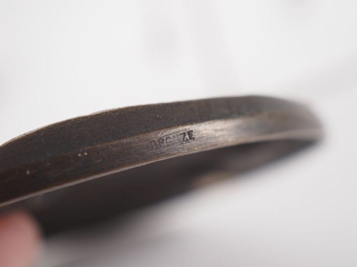 Edouard Pierre BLIN. 4 plaques ou médailles Art Déco en régule patiné 