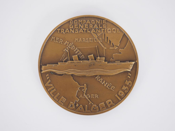 DELAMARRE. Médaille en bronze pour la Compagnie Générale Transatlantiq