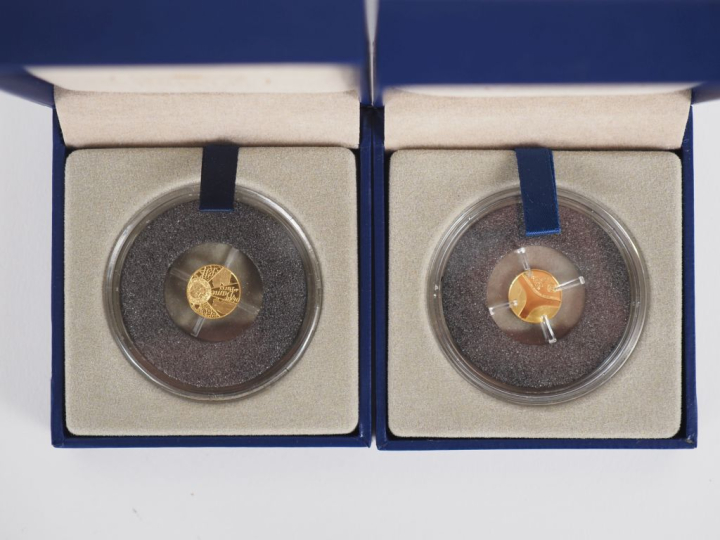 Pièce de 5 euros Egypte 2012 en or 999, monnaie de Paris, dans son écr