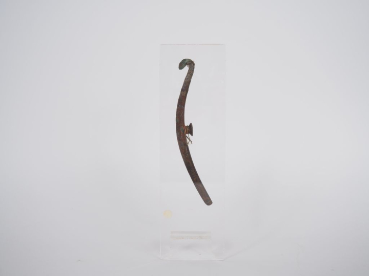 Chine des Han, IIIe s. av/apr. J.-C. Grande agrafe de ceinture en bron