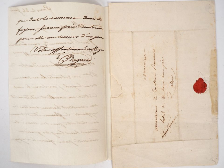 [ALGÉRIE]. BUGEAUD (Maréchal Thomas Robert). 2 LETTRES AUTOGRAPHES. 1 