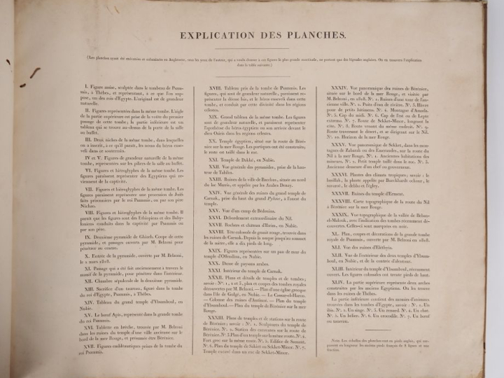 [ATLAS]. BELZONI (G.). ATLAS DES VOYAGES, RECHERCHES ET DÉCOUVERTES DE