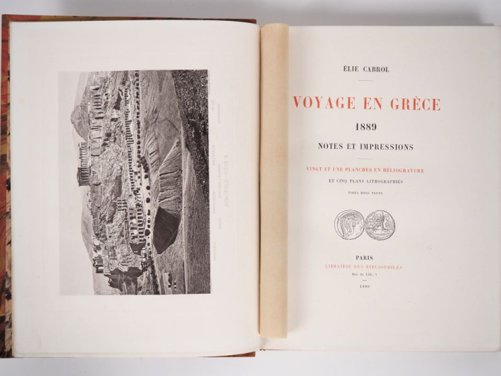 CABROL (Élie). VOYAGE EN GRÈCE. 1889. Notes et impressions. P., Librai