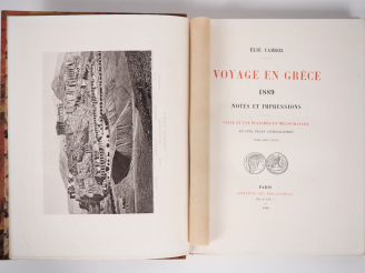 Vente aux enchères CABROL (Élie). VOYAGE EN GRÈCE. 1889. Notes et impressions. P., Librai