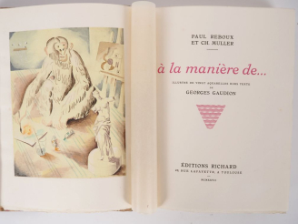 Vente aux enchères [GAUDION]. REBOUX (P.) - MULLER (Ch.). À LA MANIÈRE DE... Toulouse, Ri