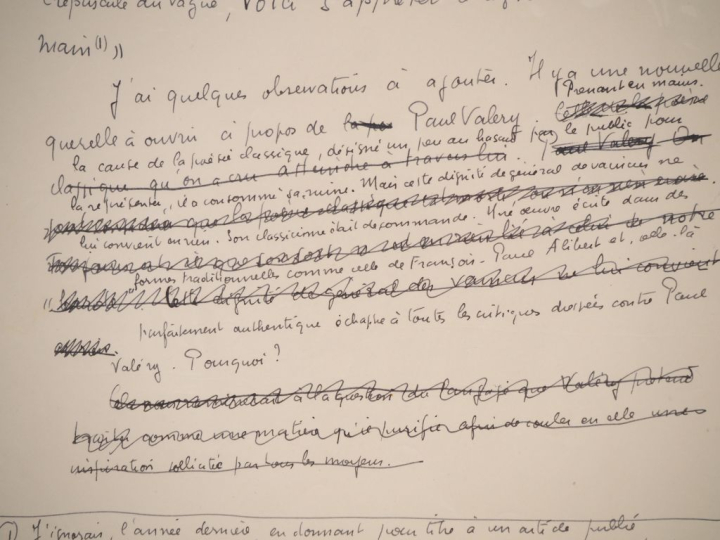 BOUSQUET (Joë). PAUL VALÉRY. 42 ff. (27 X 21 cm) de papier filigrané S