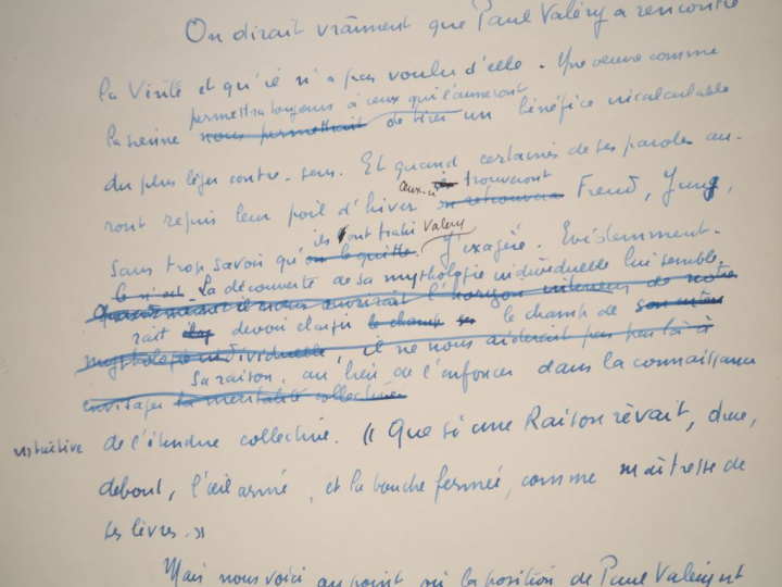 BOUSQUET (Joë). PAUL VALÉRY. 42 ff. (27 X 21 cm) de papier filigrané S