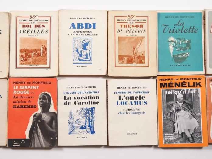 MONFREID (Henry de). ENSEMBLE DE 26 OUVRAGES, la plupart DÉDICACÉS À J