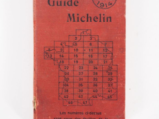 Vente aux enchères MICHELIN. Guide rouge 1914. (Accidents et frottements).