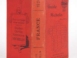 Vente aux enchères MICHELIN. Guide rouge 1924. (Petites accidents et frottements).