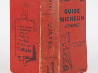 Vente aux enchères MICHELIN. Guide rouge 1928. (Accidents et frottements).