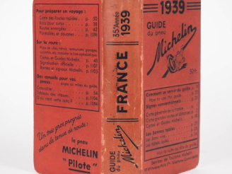 Vente aux enchères MICHELIN. Guide rouge 1939. (petits accidents et frottements).