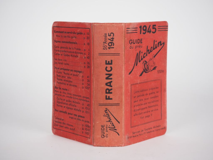 MICHELIN. Guide rouge 1945. (accidents et frottements).