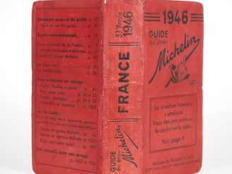 Vente aux enchères MICHELIN. Guide rouge 1946. (petits accidents et frottements).