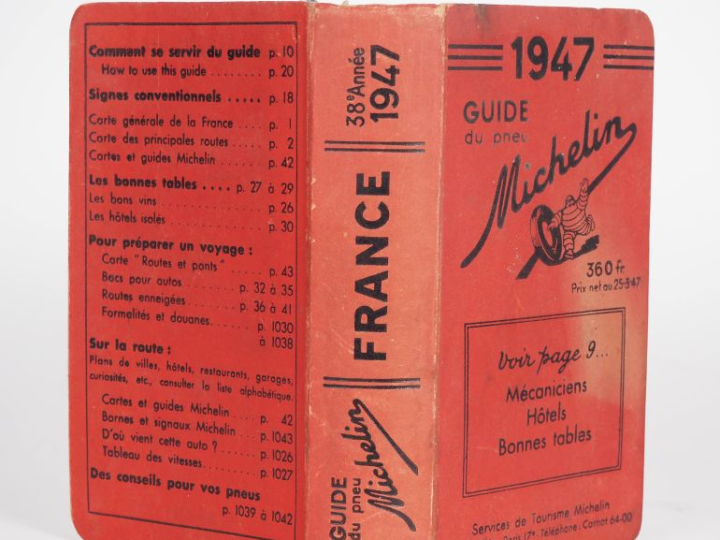 MICHELIN. Guide rouge 1947. (petits accidents et frottements).
