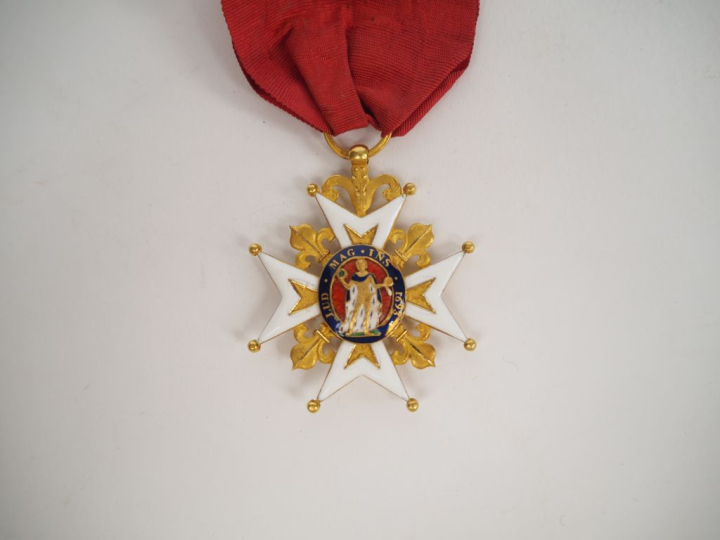 FRANCE  ORDRE ROYAL ET MILITAIRE DE SAINT-LOUIS Croix de chevalier d’é