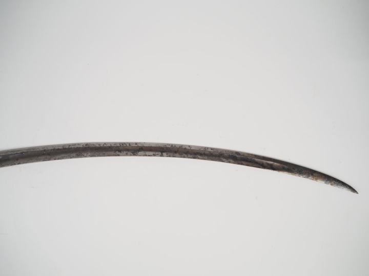 Sabre de canonnier modèle 1829.  Poignée recouverte de cuir avec filig