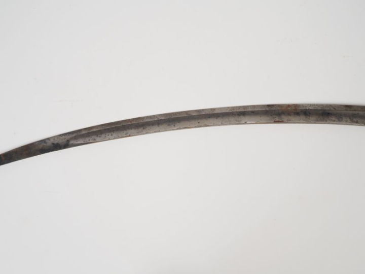 Sabre de canonnier modèle 1829.  Poignée recouverte de cuir avec filig
