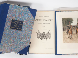 Vente aux enchères UNIFORMOLOGIE.  Edouard DETAILLE. "L'armée française".Textes de Jules 