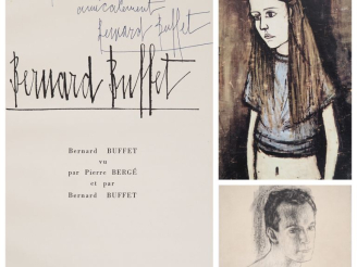 Vente aux enchères [BUFFET]. BERNARD BUFFET vu par Pierre Bergé et par Bernard Buffet. P.