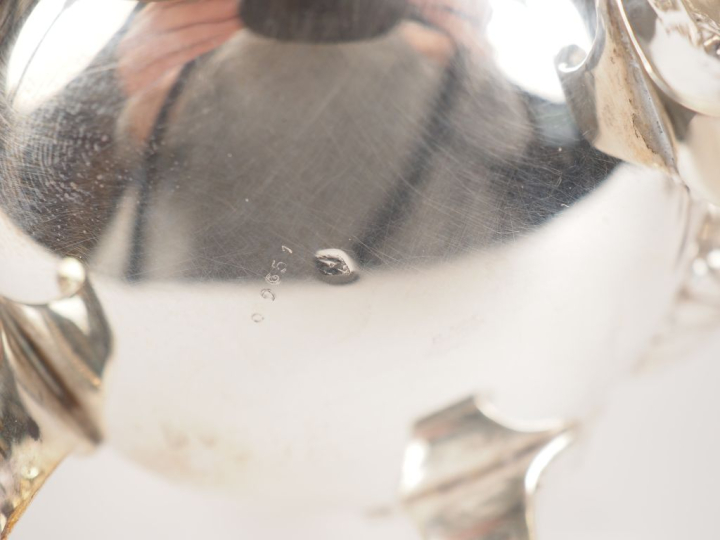 Service à café, trois pièces, Napoléon III de style Louis XV à décor d