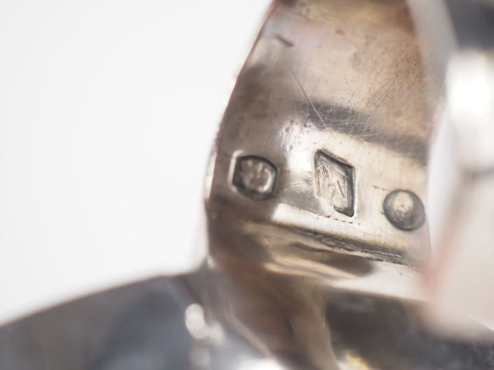 Taste-vin Restauration en argent 800, poinçon Vieillard 2e titre de pr