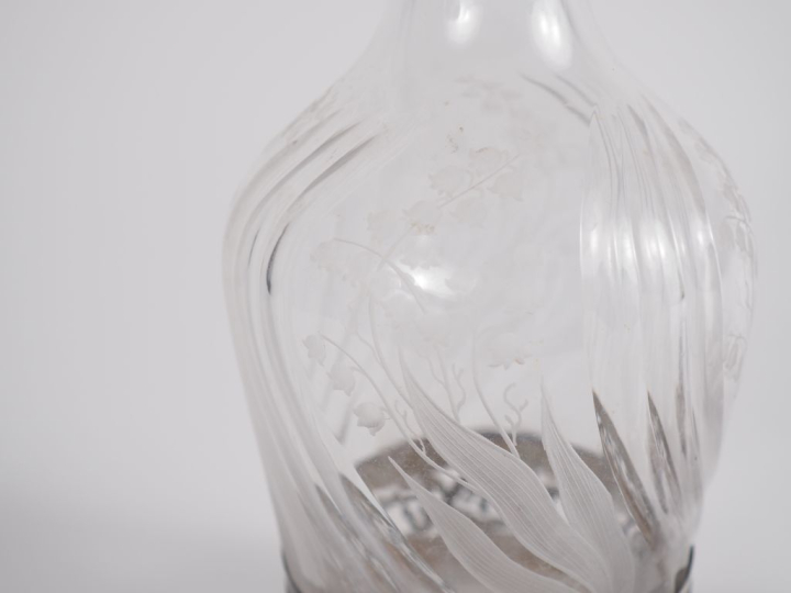Service à liqueur de style Art Nouveau en argent 925, poinçon Minerve,