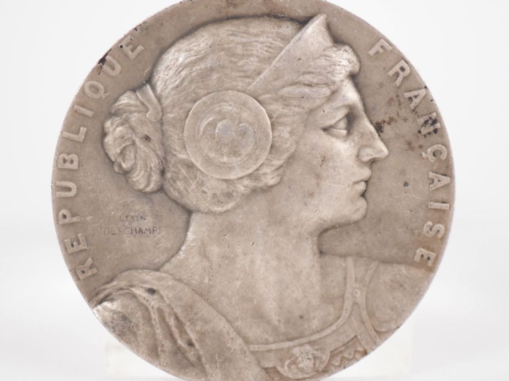 Leon DESCHAMP Médaille en argent au sénateur Marraud.  Diam. 4,9 cm Po