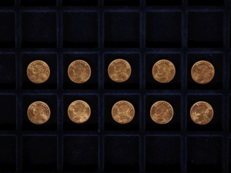Vente aux enchères Dix pièces de 20 Francs Suisse or, 1935 B, 1947 B, 1915 B, 1915 B, 194