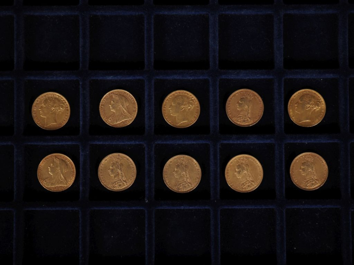 Dix souverains or, 1879, 1890, 1891, 1873, 1892, 1898, 1891, 1891, 187