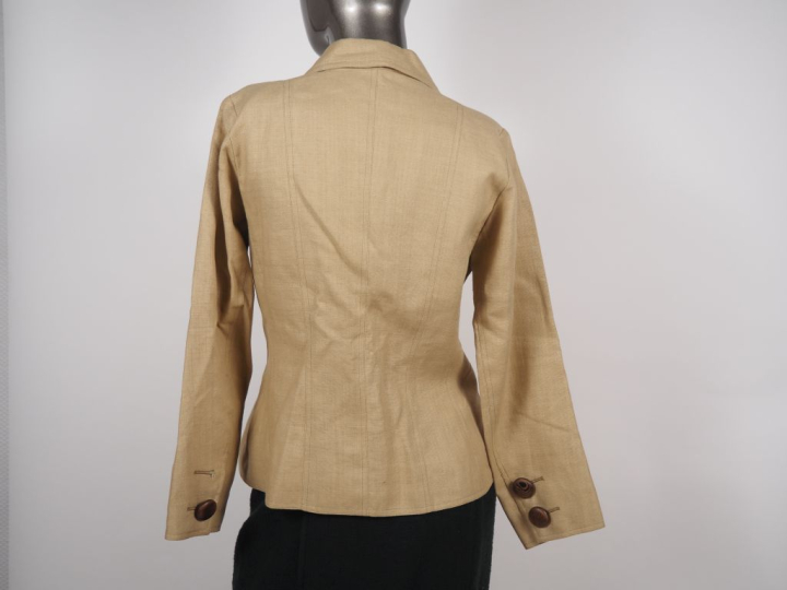 YVES SAINT LAURENT, Rive Gauche Veste cintrée à la taille en tissu bei