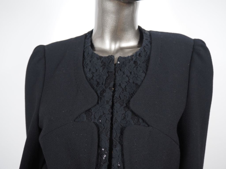 CLASS Roberto CAVALLII Veste de femme cintrée  en laine noir (80%), po
