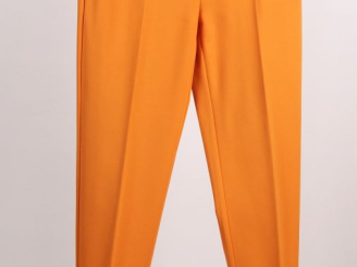 Vente aux enchères PINKO Pantalon cigarette en viscose, polyamide et elastane orange.  De
